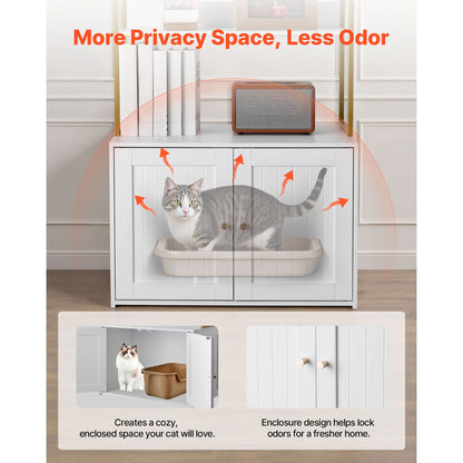 Cat Litter Box Enclosure Furniture, 27.6 in Hidden Litter Box