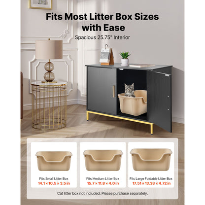 Cat Litter Box Enclosure Furniture, 27.6 in Hidden Litter Box