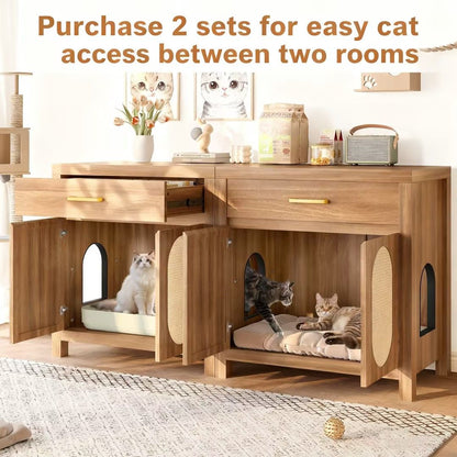 Cat Litter Box Enclosure, Hidden Cat Litter Box Furniture