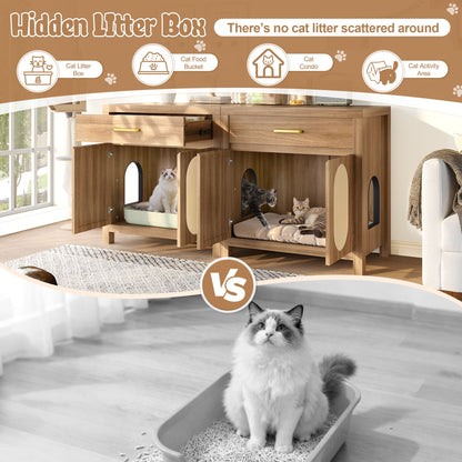Cat Litter Box Enclosure, Hidden Cat Litter Box Furniture