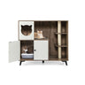 Cat Litter Box Enclosure with 3 Sisal Scratching Posts for Indoor