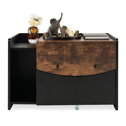 Cat Litter Box Enclosure with Pull-Out Drawer