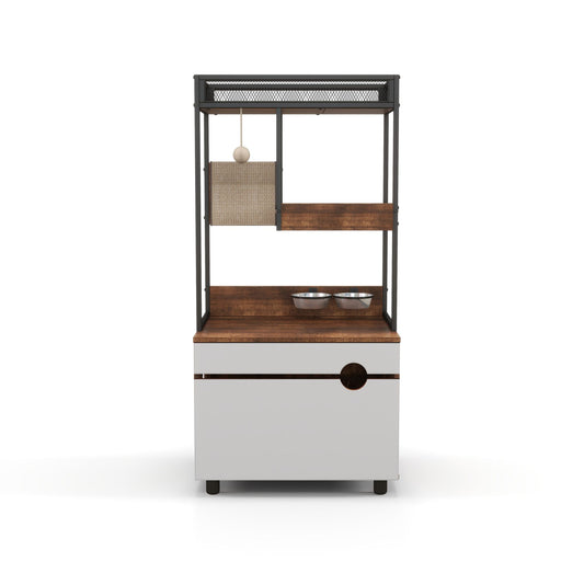 Cat Litter Box Enclosures with Cat Tree Tower, Cat Furniture,Cat