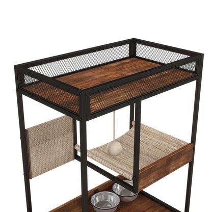 Cat Litter Box Enclosures with Cat Tree Tower, Cat Furniture,Cat