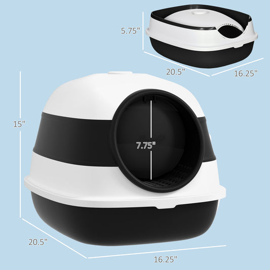 Cat Litter Box with Lid, Covered Litter Box with High Sides