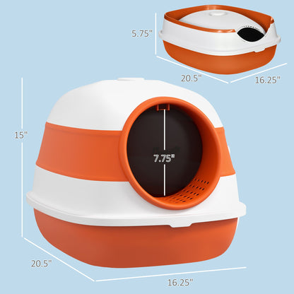 Cat Litter Box with Lid, Covered Litter Box with High Sides