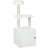 Cat Tree with Litter Box Enclosure, Scratching Posts, Bed, Climbing