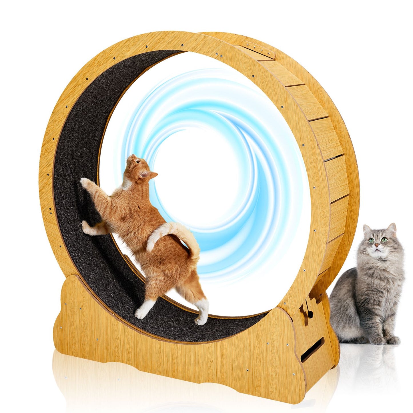 Cat Wheel Exerciser for Indoor Cats, 39.4-Inch Large Cat Exercise