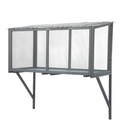 Cat Window Catio, Cat Outdoor Enclosure with Sun Sheet Roof, Wall