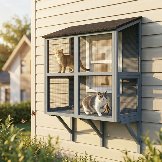 Catio Outdoor Cat Enclosure Outdoor Window Box Cat House