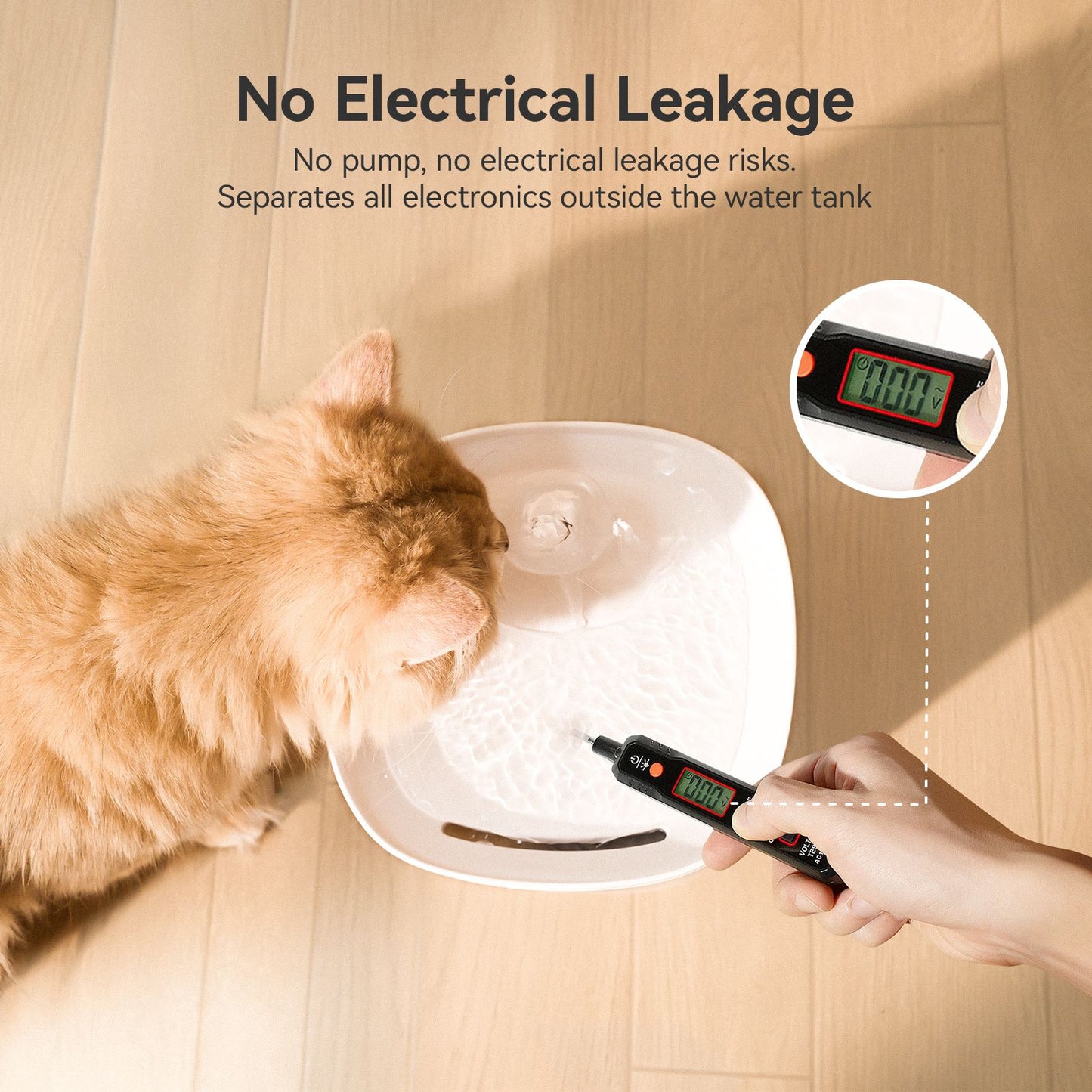 Pet Fountain Elfin E1 Lite, Automatic Pumpless Cat Dispenser