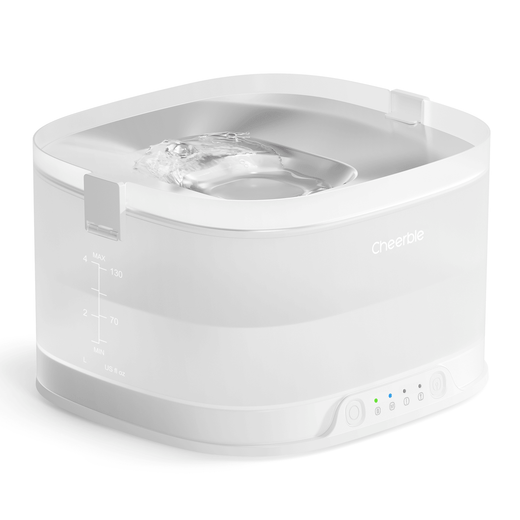 Cheerble Pumpless Dog Water Elfin Fountain, Wireless Pet Fountain Battery