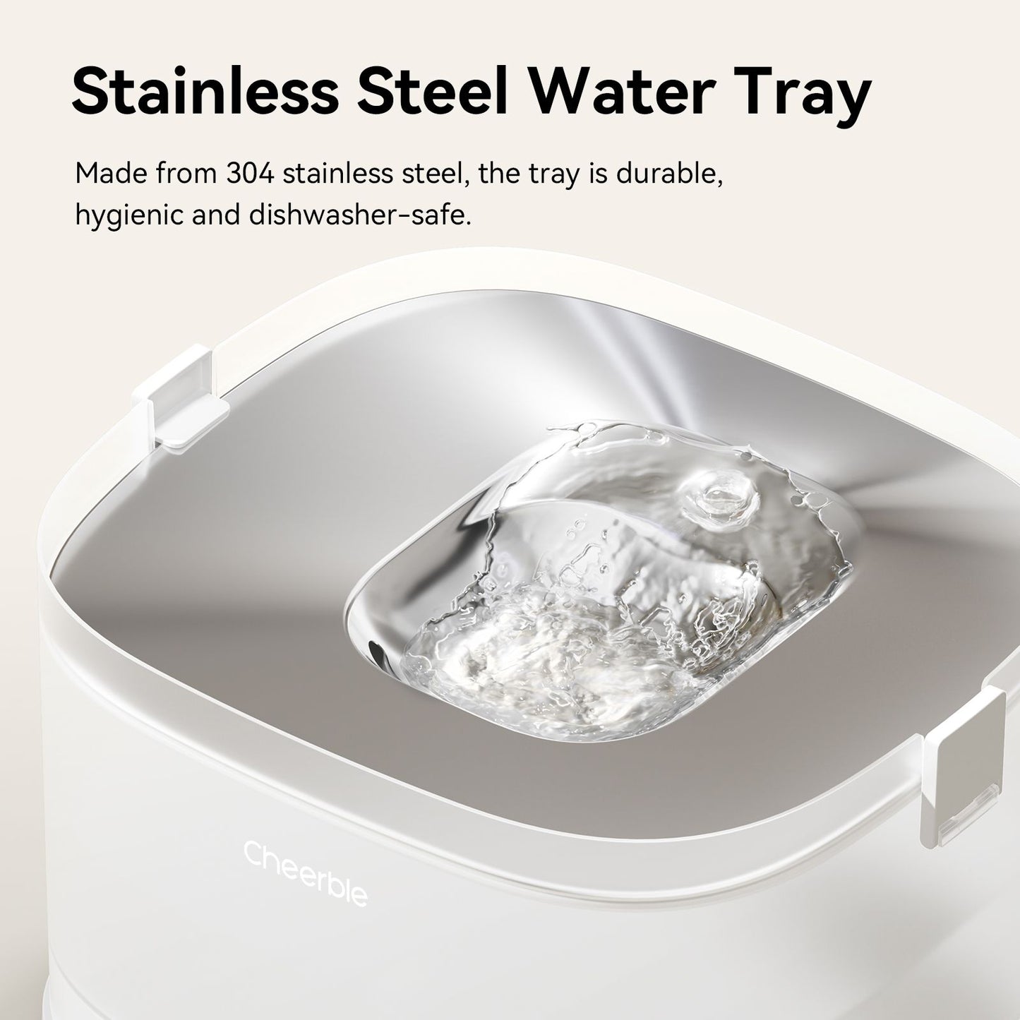 Pumpless Dog Water Elfin Fountain, Wireless Pet Fountain Battery
