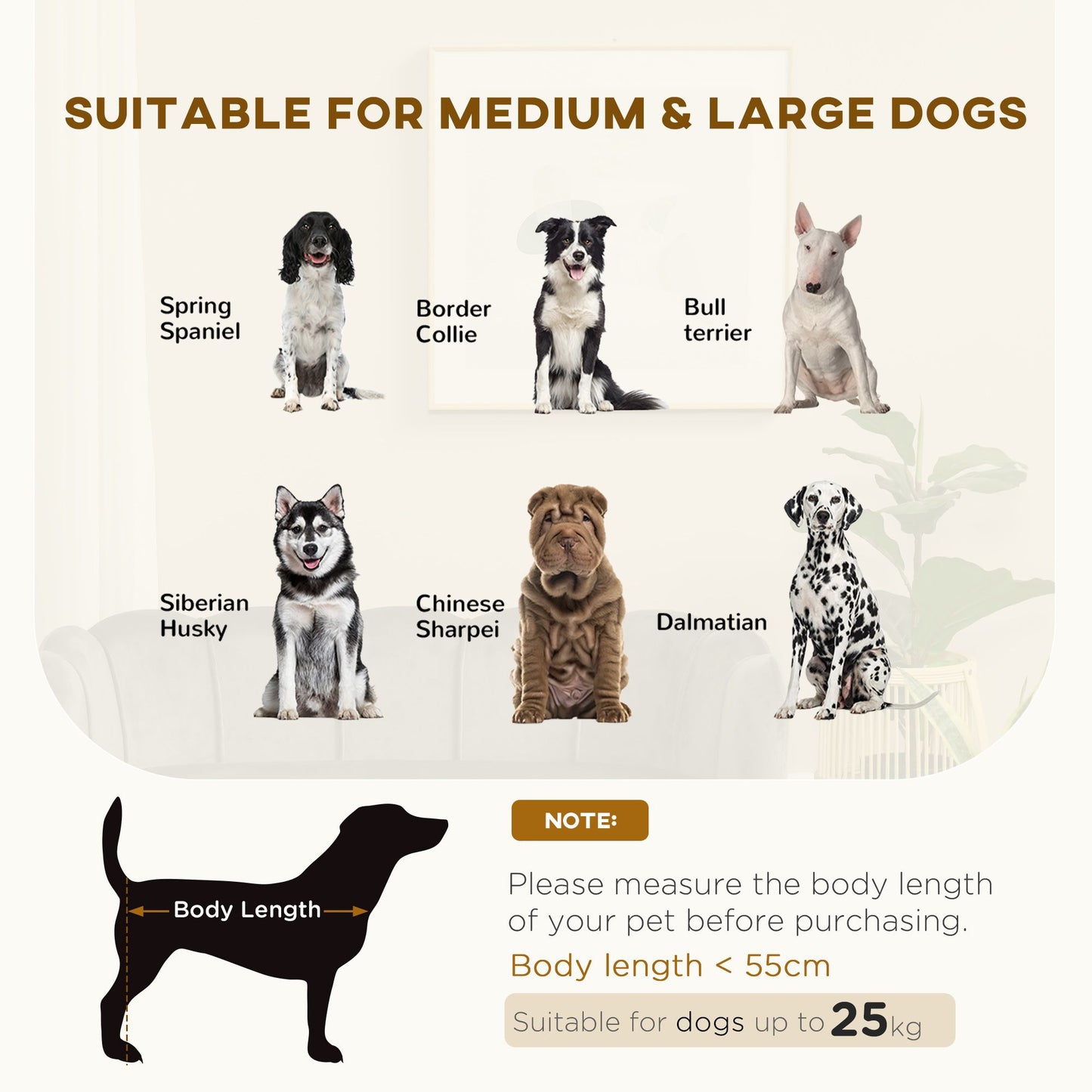 Comfortable Large Dog Couch Charcoal Gray with Foam Cushioning