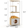 Corner Cat Tower Tree with Scratching Post, Climbing Platforms