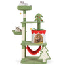 Cute Christmas Cat Tree with Sisal Scratching Posts and Gift Box