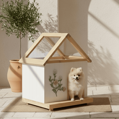 Daisy FSC-Certified Cedar Cat House with Acrylic Roof – Indoor