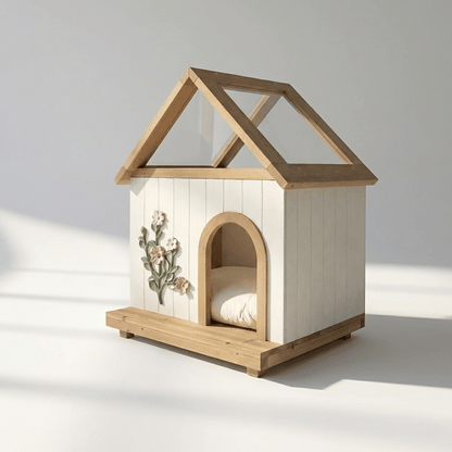 Daisy FSC-Certified Cedar Cat House with Acrylic Roof – Indoor
