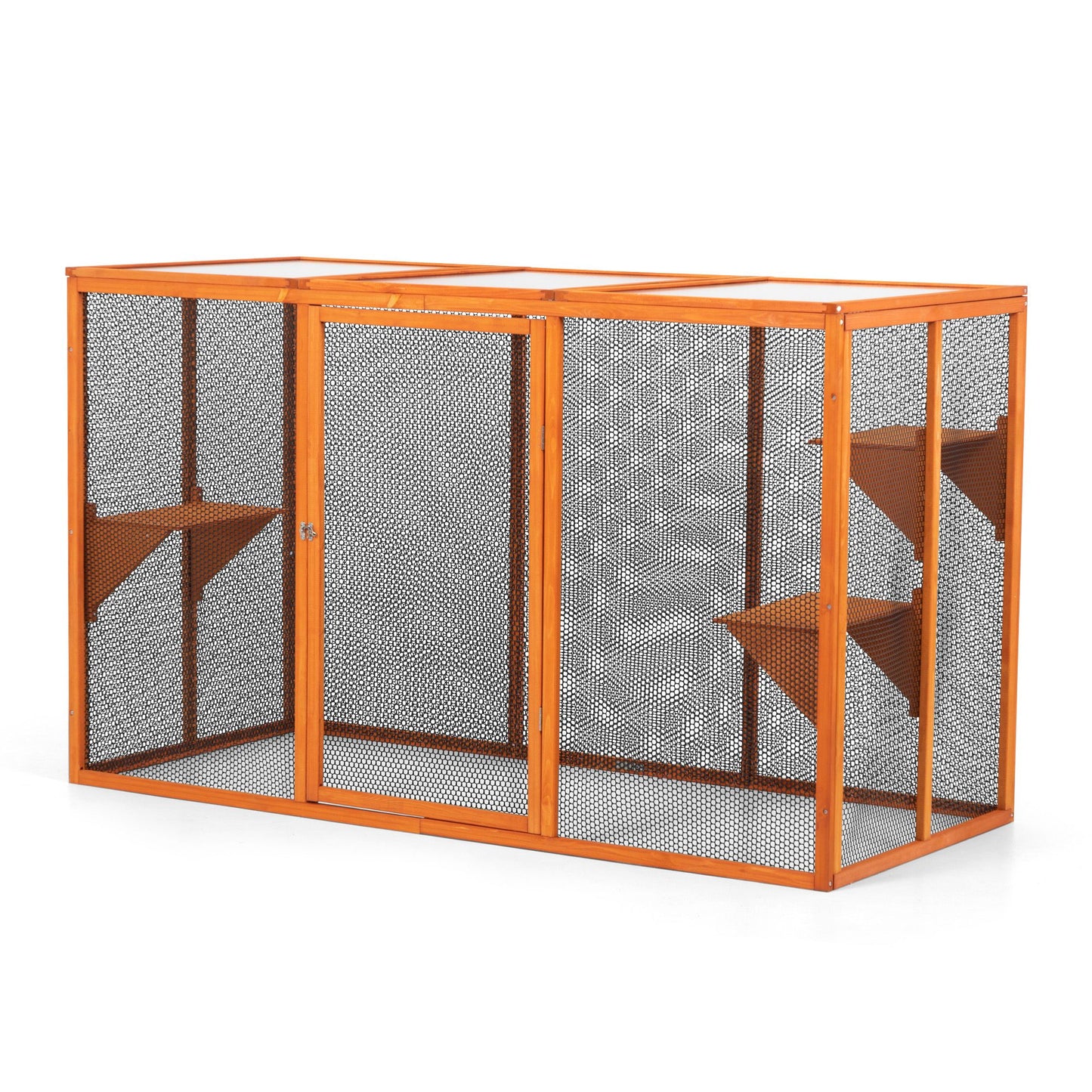Detachable Cat Enclosure with Waterproof Roof and 3 Jumping