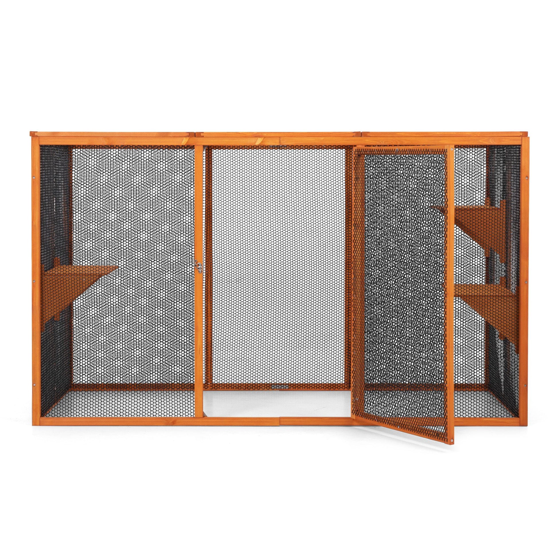 Detachable Cat Enclosure with Waterproof Roof and 3 Jumping