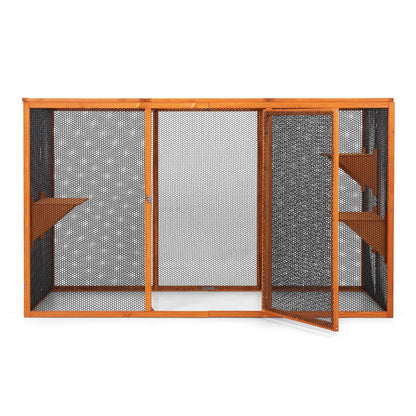 Detachable Cat Enclosure with Waterproof Roof and 3 Jumping