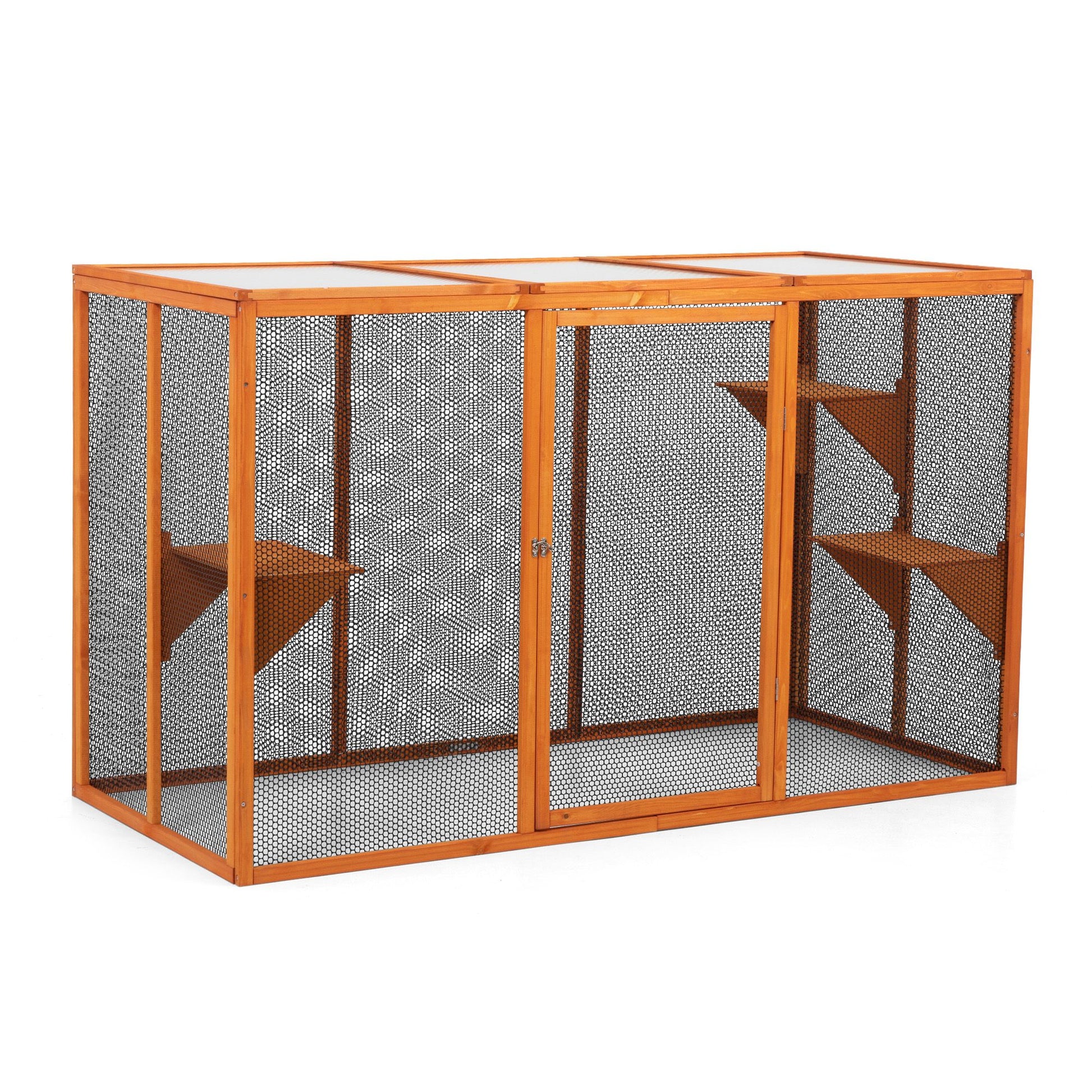 Detachable Cat Enclosure with Waterproof Roof and 3 Jumping