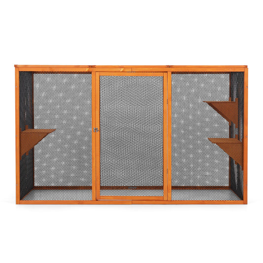 Detachable Cat Enclosure with Waterproof Roof and 3 Jumping