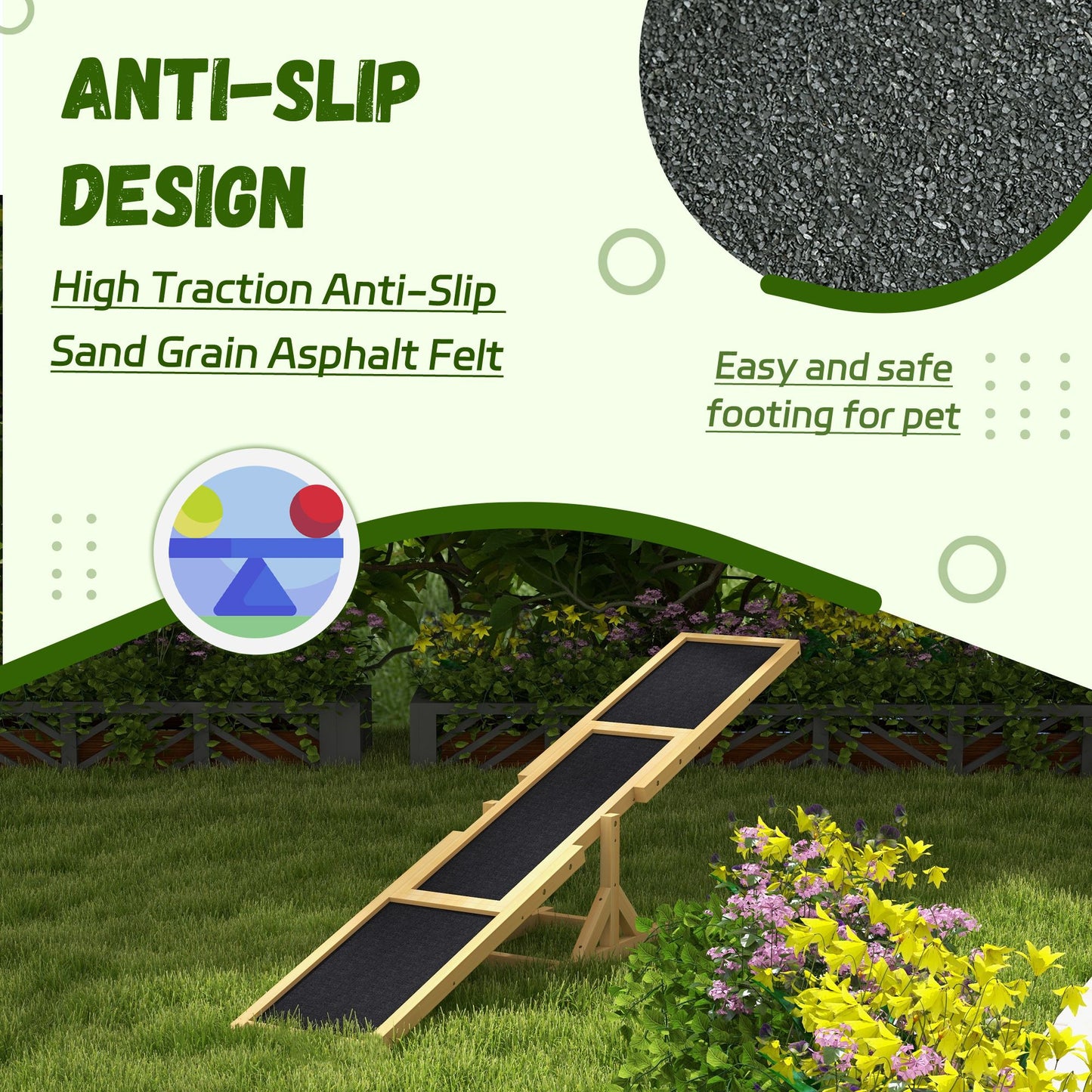 Dog Agility Ramp, Pet Seesaw