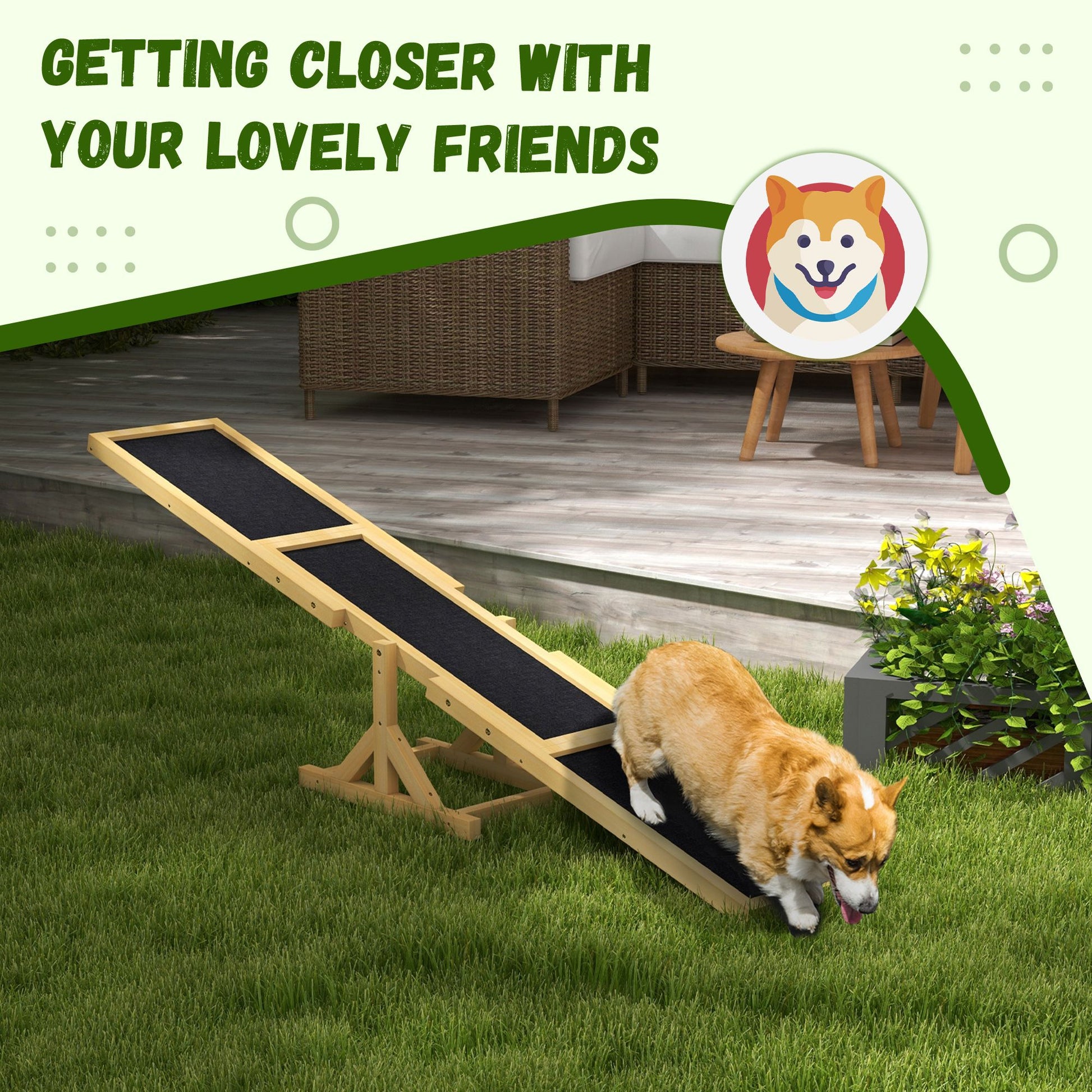 Dog Agility Ramp, Pet Seesaw