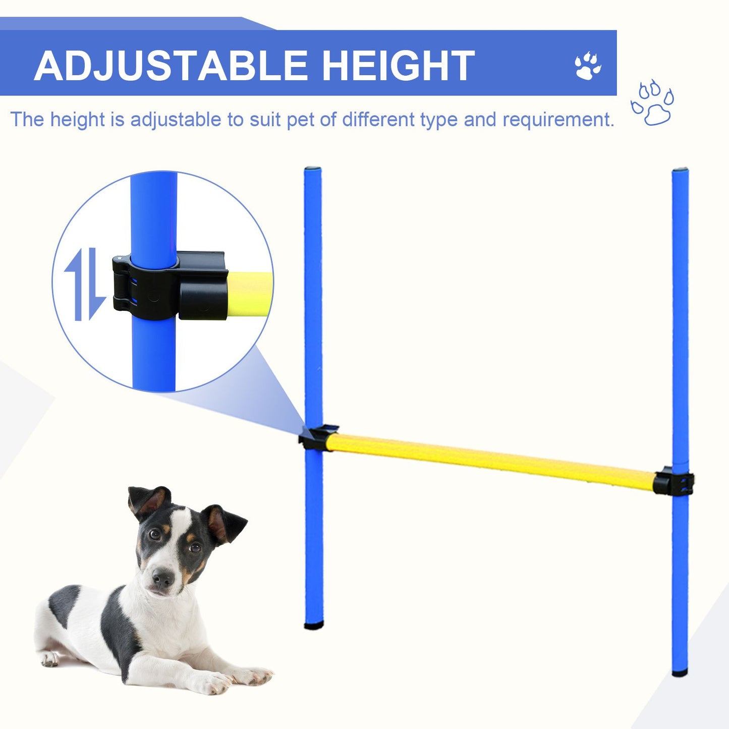 Dog Agility Tools 4PCS Set PE Jumps Stop Box Outdoor Training