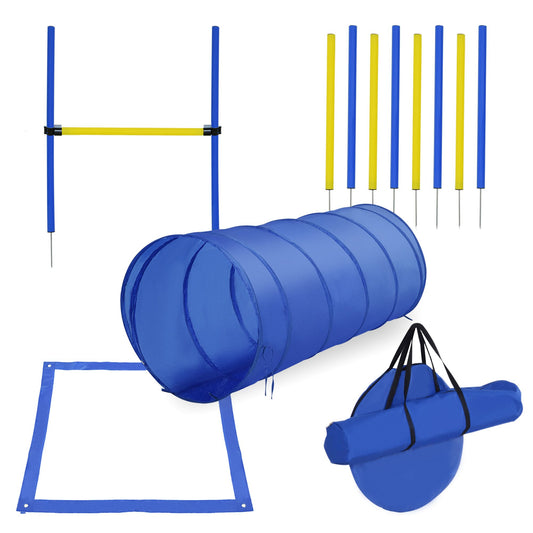 Dog Agility Tools 4PCS Set PE Jumps Stop Box Outdoor Training