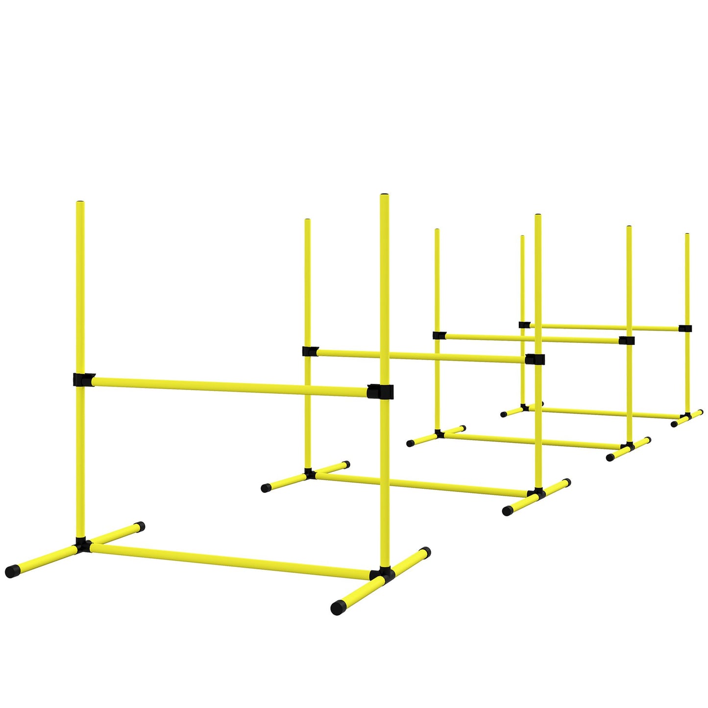 Dog Agility Training 4 Piece Set with Adjustable Height Jump Bars