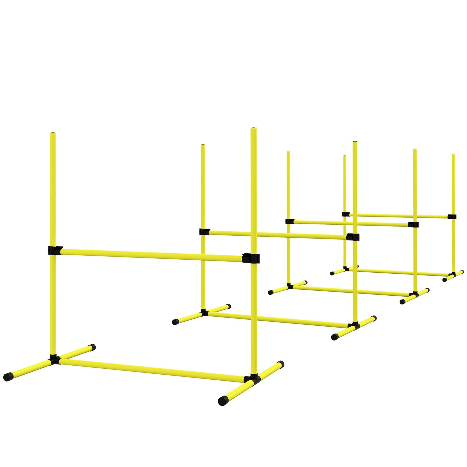 Dog Agility Training 4 Piece Set with Adjustable Height Jump Bars