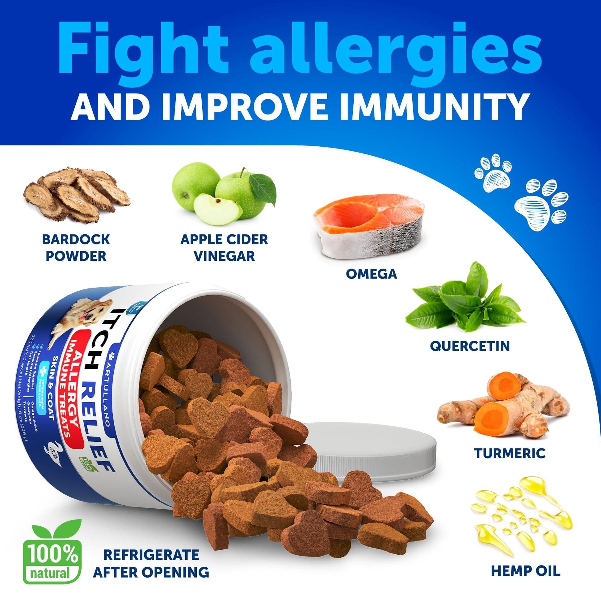 Skin & Coat Support Chews for Dogs, Omega-3 Fish Oil Blend