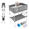 VEVOR Dog Bathtub, Elevated Dog Bath Tub, Collapsible Pet Bathing