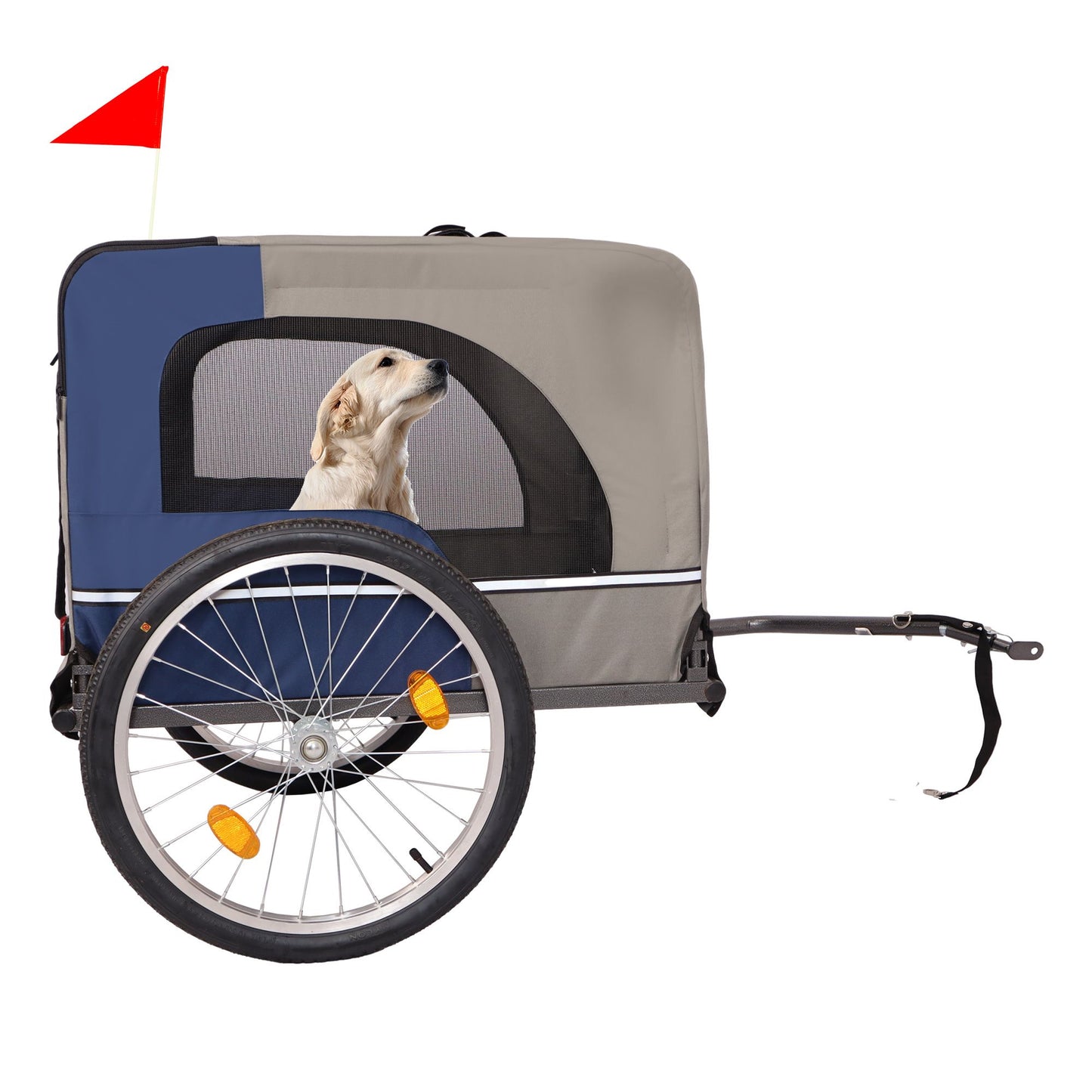 Dog Bike Trailer - Folding Pet Trailer Car for Bicycle, Folding