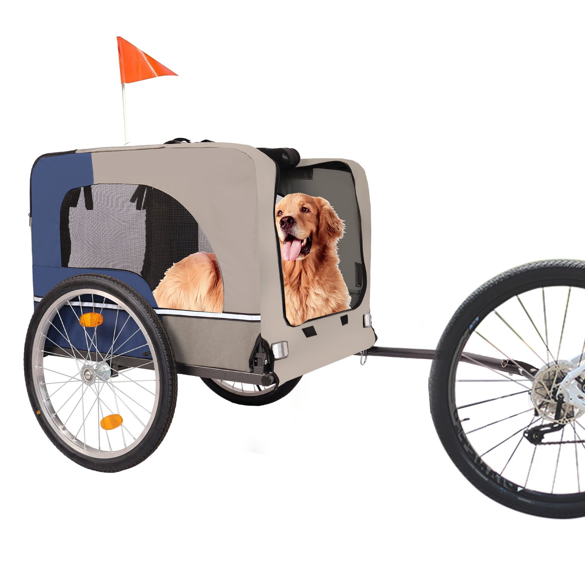 Dog Bike Trailer - Folding Pet Trailer Car for Bicycle, Folding