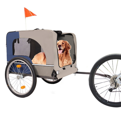 Dog Bike Trailer - Folding Pet Trailer Car for Bicycle, Folding