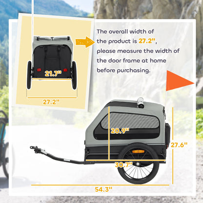 Dog Bike Trailer for Small & Medium Dogs, Universal Bicycle