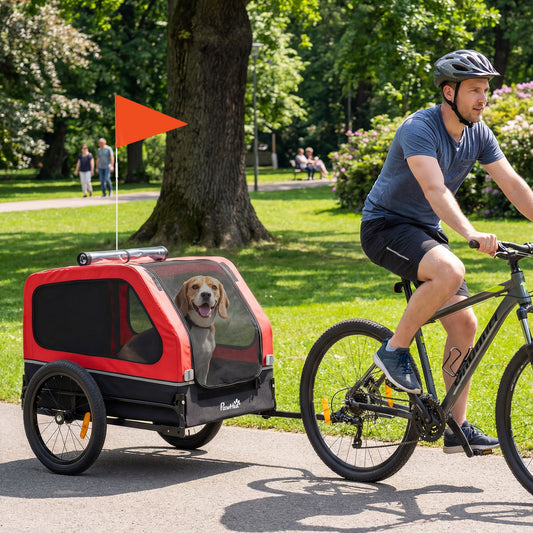 Dog Bike Trailer for Small & Medium Dogs, Universal Bicycle