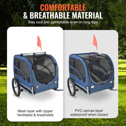 Dog Bike Trailer, Supports up to 100 Lbs, Pet Cart Bicycle Carrier