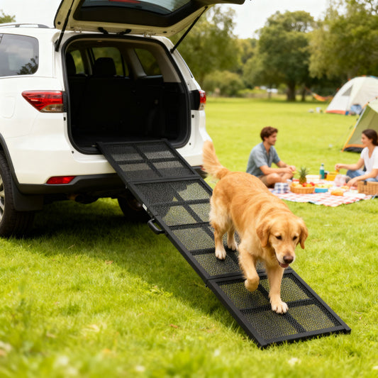 Dog Car Ramp, 75 Extra Long and Wide, Non-Slip Surface, Folding
