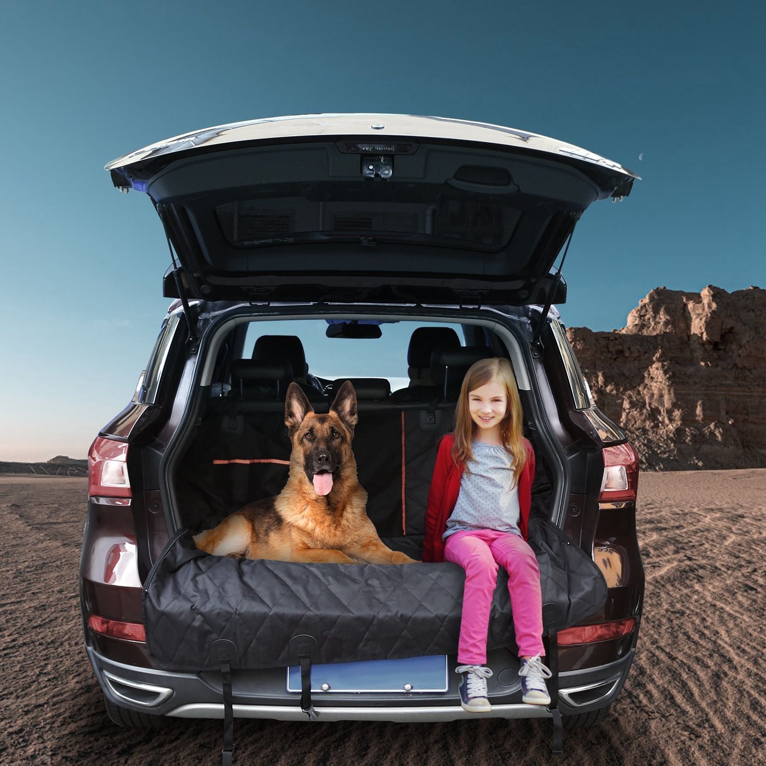 Dog Car Seat Cover, Back Seat Extender for Dogs,Dog Hammock for Car