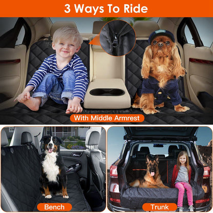 Dog Car Seat Cover, Back Seat Extender for Dogs,Dog Hammock for Car