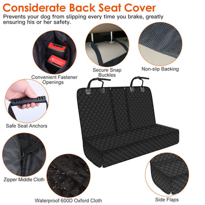 Dog Car Seat Cover, Back Seat Extender for Dogs,Dog Hammock for Car