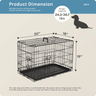 Dog Crate, 30 Inch Medium Folding Metal Wire Pet Single Door Dog