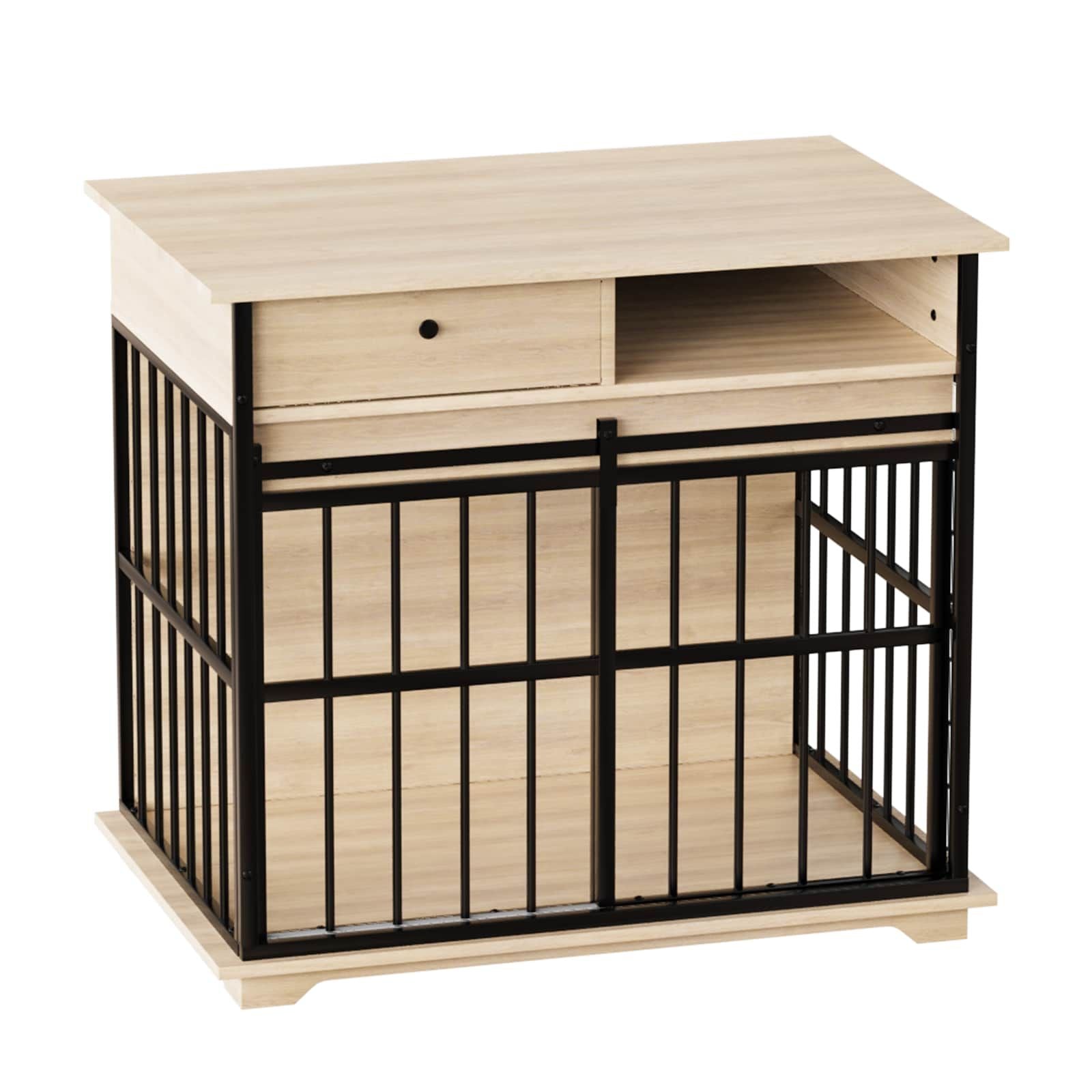 Dog Crate Furniture, Large Dog Cage Furniture with Tray for Medium