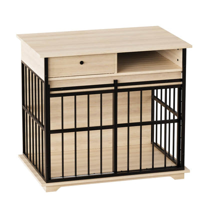 Dog Crate Furniture, Large Dog Cage Furniture with Tray for Medium