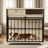 Dog Crate Furniture, Large Dog Cage Furniture with Tray for Medium