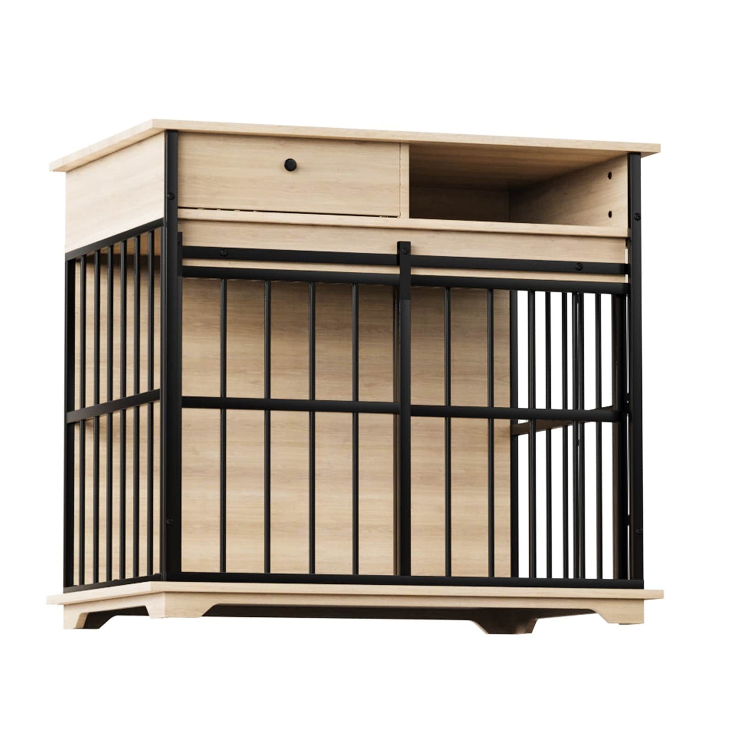 Dog Crate Furniture, Large Dog Cage Furniture with Tray for Medium